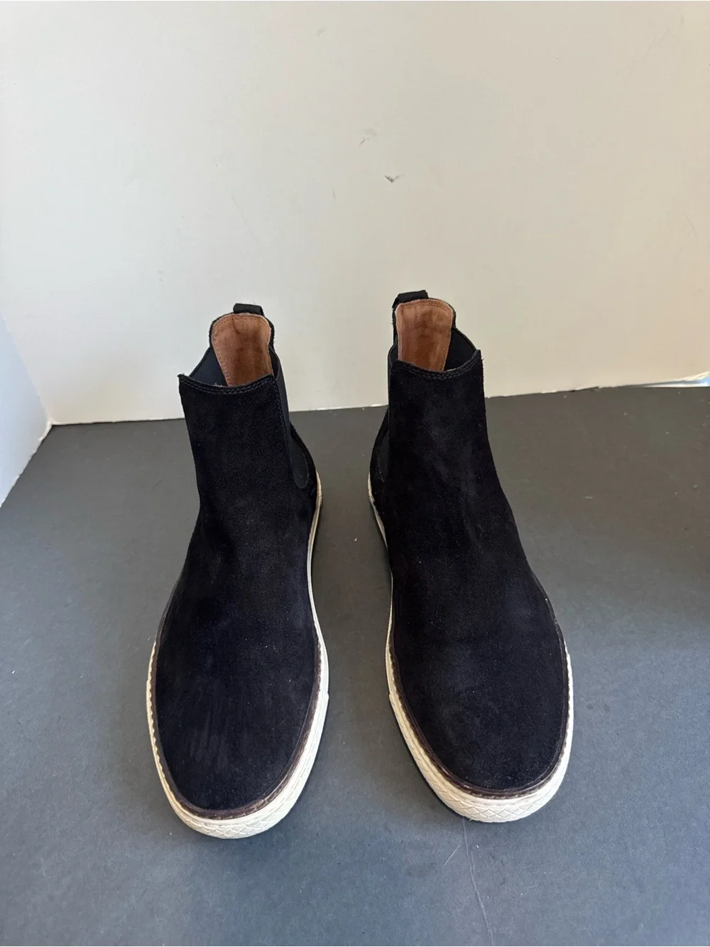 Frye Gates black suede Chelsea boots. Size 9